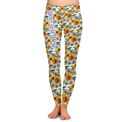 Sunflowers Ladies Leggings - Small (Personalized)