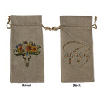 Sunflowers Large Burlap Gift Bag - Front & Back (Personalized)