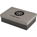 Sunflowers Large Gift Box w/ Engraved Leather Lid (Personalized)