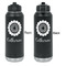 Sunflowers Laser Engraved Water Bottles - Front & Back Engraving - Front & Back View