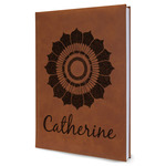Sunflowers Leather Sketchbook - Large - Double Sided (Personalized)