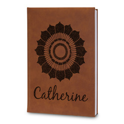Sunflowers Leatherette Journal - Large - Double Sided (Personalized)