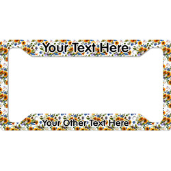 Sunflowers License Plate Frame - Style A (Personalized)