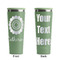 Sunflowers Light Green RTIC Everyday Tumbler - 28 oz. - Front and Back