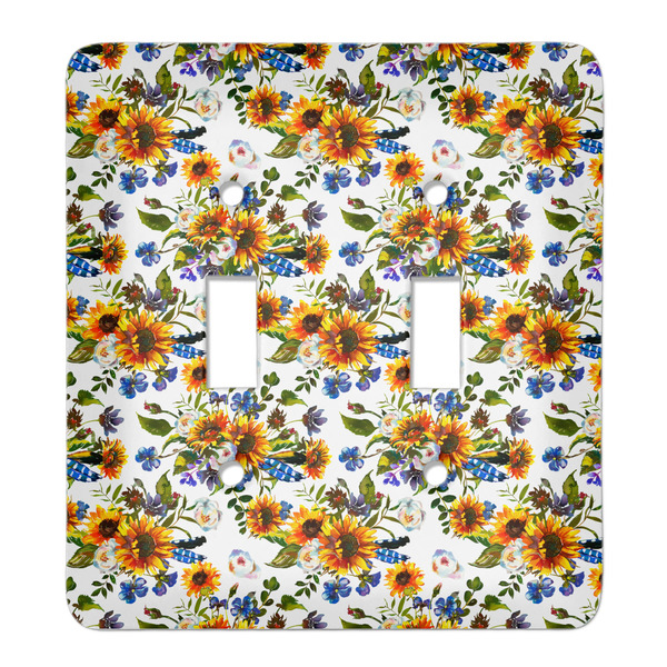 Custom Sunflowers Light Switch Cover (2 Toggle Plate)