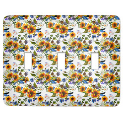 Sunflowers Light Switch Cover (3 Toggle Plate)