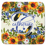 Sunflowers Memory Foam Bath Mat - 48"x48" (Personalized)