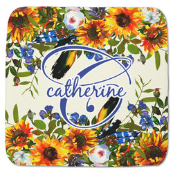 Sunflowers Memory Foam Bath Mat - 48"x48" (Personalized)