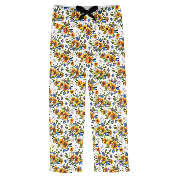 Custom Sunflowers Mens Pajama Pants - S