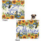 Sunflowers Microfleece Dog Blanket - Large- Front & Back