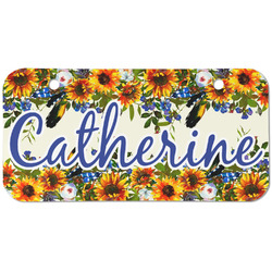 Sunflowers Mini/Bicycle License Plate (2 Holes) (Personalized)