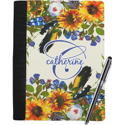 Sunflowers Notebook Padfolio - Large w/ Name and Initial