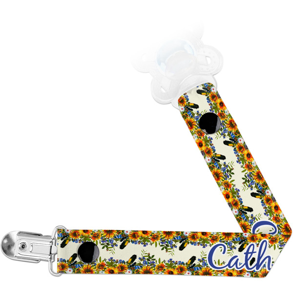 Custom Sunflowers Pacifier Clip (Personalized)