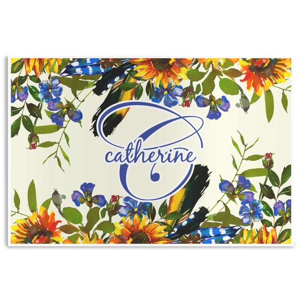 Custom Sunflowers Disposable Paper Placemats (Personalized)