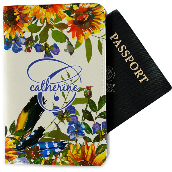 Custom Sunflowers Passport Holder - Fabric (Personalized)