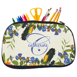 Sunflowers Neoprene Pencil Case - Medium w/ Name and Initial