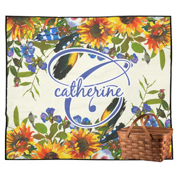 Sunflowers Outdoor Picnic Blanket (Personalized)
