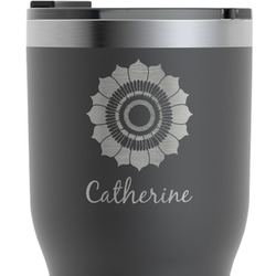 Sunflowers RTIC Tumbler - Black - Engraved Front & Back (Personalized)
