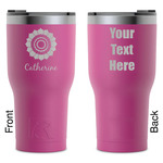 Sunflowers RTIC Tumbler - Magenta - Laser Engraved - Double-Sided (Personalized)