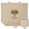 Sunflowers Reusable Cotton Grocery Bag - Front & Back View