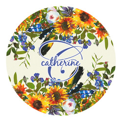 Sunflowers Round Decal - Large (Personalized)