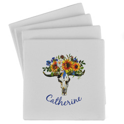 Sunflowers Absorbent Stone Coasters - Set of 4 (Personalized)
