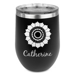 Sunflowers Stemless Stainless Steel Wine Tumbler (Personalized)