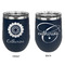 Sunflowers Stainless Wine Tumblers - Navy - Double Sided - Approval