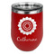 Sunflowers Stainless Wine Tumblers - Red - Single Sided - Front