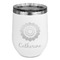 Sunflowers Stainless Wine Tumblers - White - Single Sided - Front