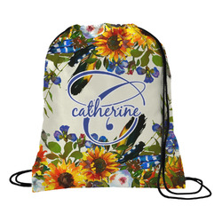Sunflowers Drawstring Backpack - Small (Personalized)