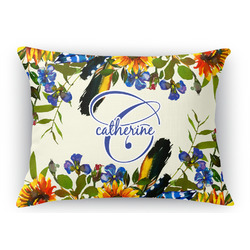 Sunflowers Rectangular Throw Pillow Case (Personalized)