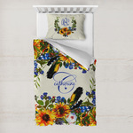Sunflowers Toddler Bedding w/ Name and Initial