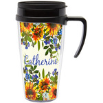 Sunflowers Acrylic Travel Mug with Handle (Personalized)