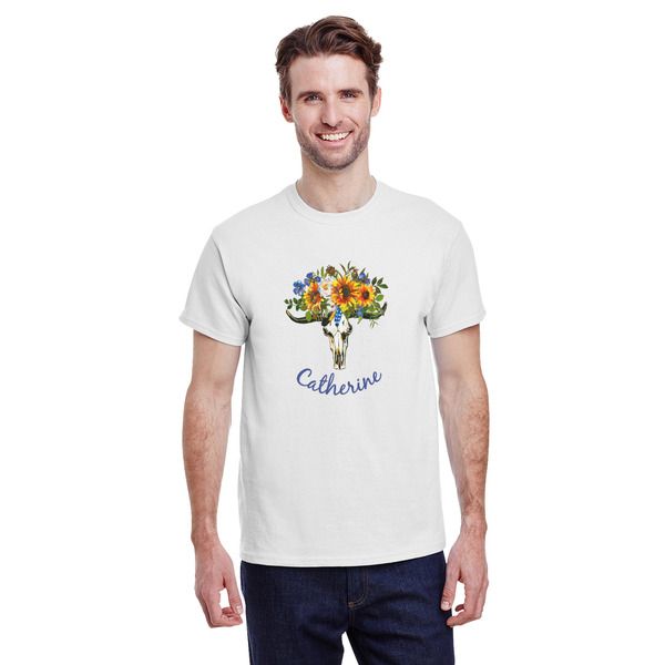 Custom Sunflowers T-Shirt - White - 3XL (Personalized)