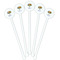 Sunflowers White Plastic 5.5" Stir Stick - Fan View