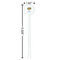 Sunflowers White Plastic 5.5" Stir Stick - Round - Dimensions