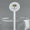 Sunflowers White Plastic 5.5" Stir Stick - Round - Main