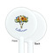 Sunflowers White Plastic 5.5" Stir Stick - Single Sided - Round - Front & Back