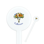 Sunflowers Round Plastic Stir Sticks (Personalized)