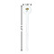 Sunflowers White Plastic 7" Stir Stick - Round - Dimensions