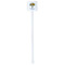 Sunflowers White Plastic Stir Stick - Double Sided - Square - Single Stick