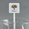 Sunflowers White Plastic Stir Stick - Square - Main