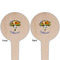 Sunflowers Wooden 4" Food Pick - Round - Double Sided - Front & Back