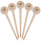 Sunflowers Wooden 4" Food Pick - Round - Fan View