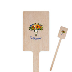 Sunflowers 6.25" Rectangle Wooden Stir Sticks - Single Sided (Personalized)