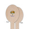 Sunflowers Wooden Food Pick - Oval - Single Sided - Front & Back