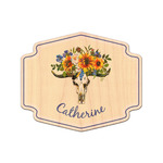 Sunflowers Genuine Maple or Cherry Wood Sticker (Personalized)