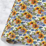 Sunflowers Wrapping Paper Roll - Large - Matte (Personalized)