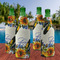 Sunflowers Zipper Bottle Cooler - Set of 4 - LIFESTYLE